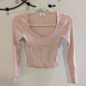 Aritizia Soloist Sweater Soft Peach